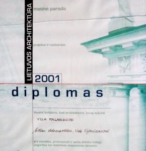 2001 * LIETUVOS ARCHITEKTŪRA * GELTONOJI VILA PALANGOJE 
