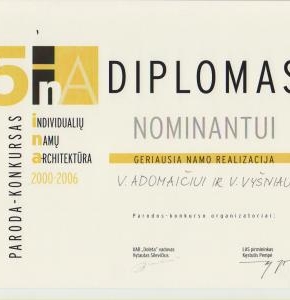 2006 * INDIVIDUALIŲ NAMŲ ARCHITEKTŪRA * S NAMAS 